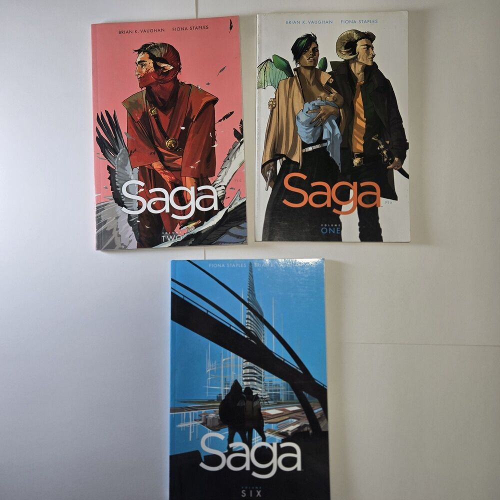 Saga TPB Vol 1 2 6 Lot - First Printings - Image Comics - Vaughan Staples